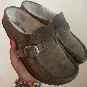 SHEARLING BIRKENSTOCK CLOGS